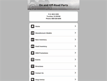 Tablet Screenshot of onandoffroadparts.com